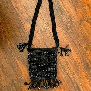 Y2k Black Macrame Purse